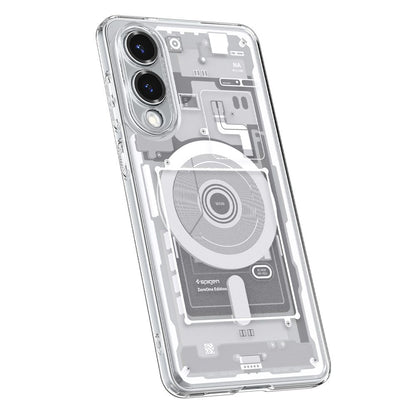 Custodia MagSafe per Samsung Galaxy S25 Edge S937, Spigen, Ultra Hybrid Zero One, Bianca ACS09417