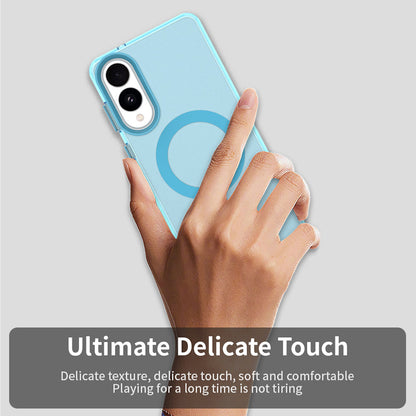 Custodia MagSafe per Samsung Galaxy S25 Edge S937, Techsuit, CandyCase, Blu