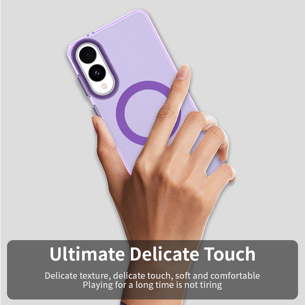 Custodia MagSafe per Samsung Galaxy S25 Edge S937, Techsuit, CandyCase, Viola
