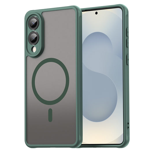 Custodia MagSafe per Samsung Galaxy S25 Edge S937, Techsuit, HaloFrost II, Verde