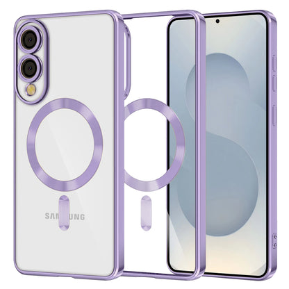 Custodia MagSafe per Samsung Galaxy S25 Edge S937, Techsuit, Luxury Crystal, Viola Chiaro