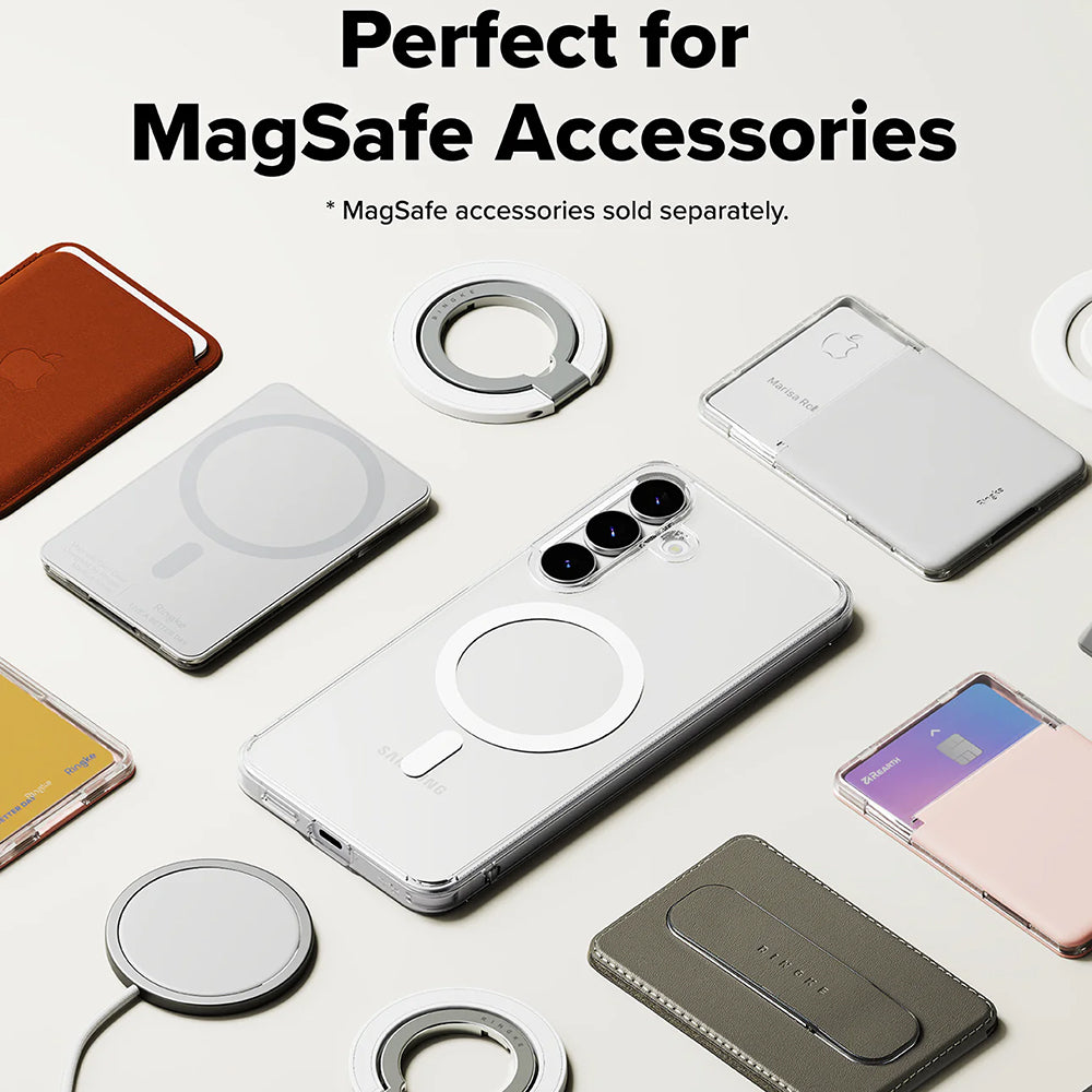 Custodia MagSafe per Samsung Galaxy S25 FE, Ringke, Fusion, Trasparente