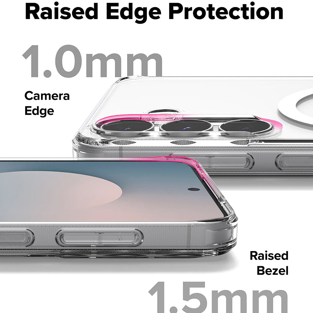 Custodia MagSafe per Samsung Galaxy S25 FE, Ringke, Fusion, Trasparente