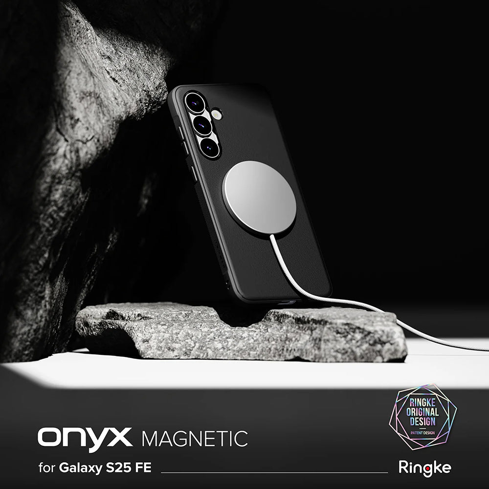 Custodia MagSafe per Samsung Galaxy S25 FE, Ringke, Onyx, Nera