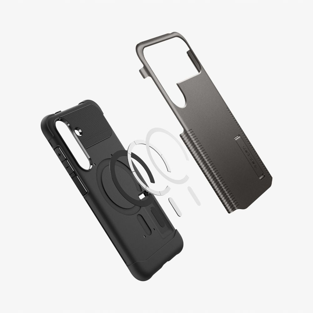 Custodia MagSafe per Samsung Galaxy S25 FE, Spigen, Slim Armor, Grigio ACS10230
