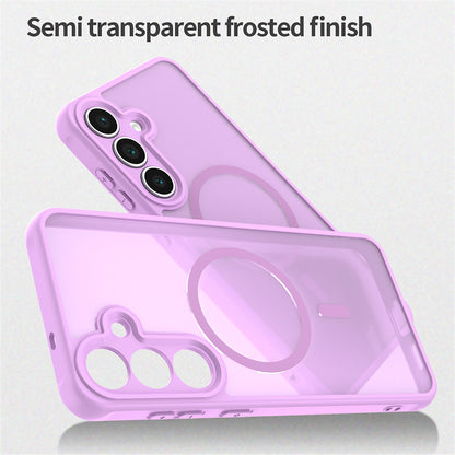 Custodia MagSafe per Samsung Galaxy S25 FE, Techsuit, HaloFrost II, Rosa
