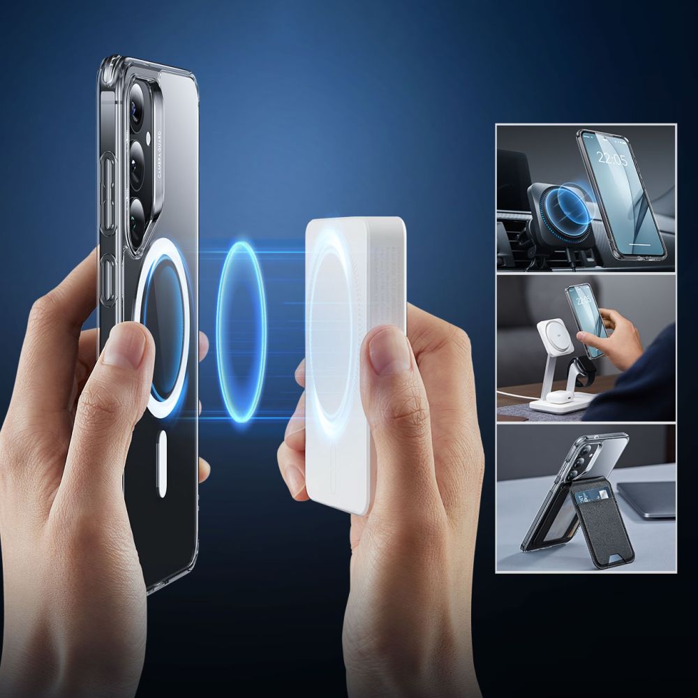 Custodia MagSafe per Samsung Galaxy S25+ S936, ESR, Classic Hybrid, Trasparente