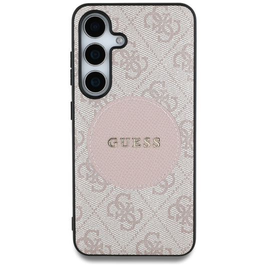 Custodia MagSafe per Samsung Galaxy S25+ S936, Guess, 4G Circle Classic Logo, Rosa