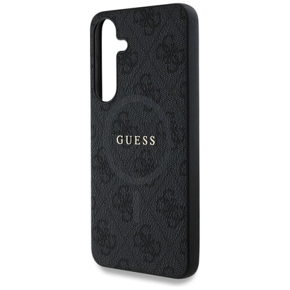 Custodia MagSafe per Samsung Galaxy S25+ S936, Guess, 4G Ring Classic Logo, Nera