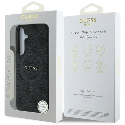 Custodia MagSafe per Samsung Galaxy S25+ S936, Guess, 4G Ring Classic Logo, Nera
