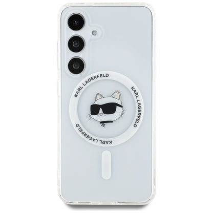 Custodia MagSafe per Samsung Galaxy S25+ S936, Karl Lagerfeld, IML Choupette's Head, Bianca
