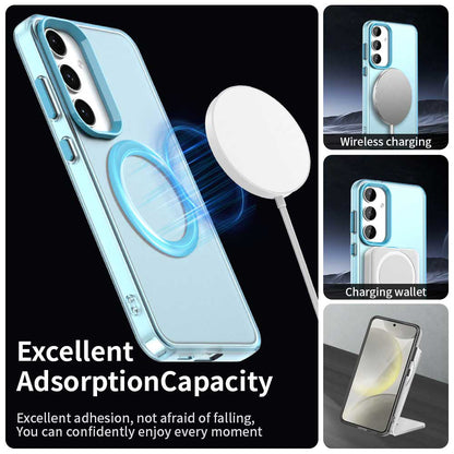 Custodia MagSafe per Samsung Galaxy S25+ S936 / S24+ S926, Techsuit, CandyCase, Blu