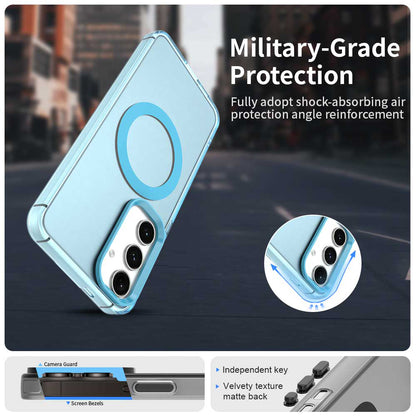 Custodia MagSafe per Samsung Galaxy S25+ S936 / S24+ S926, Techsuit, CandyCase, Blu