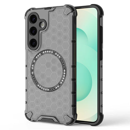 Custodia MagSafe per Samsung Galaxy S25+ S936, Techsuit, HoneyComb Shield, Nera