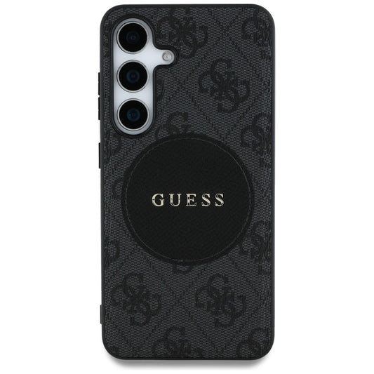 Custodia MagSafe per Samsung Galaxy S25 S931, Guess, 4G Circle Classic Logo, Nera