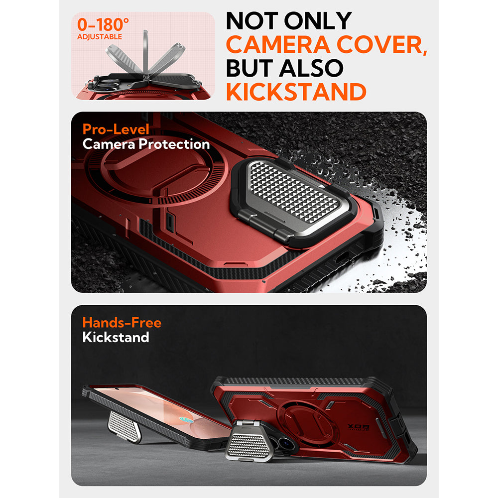 Custodia MagSafe per Samsung Galaxy S25 S931, i-Blason, ArmorBox, Rossa