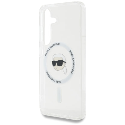 Custodia MagSafe per Samsung Galaxy S25 S931, Karl Lagerfeld, IML Karl's Head, Bianca