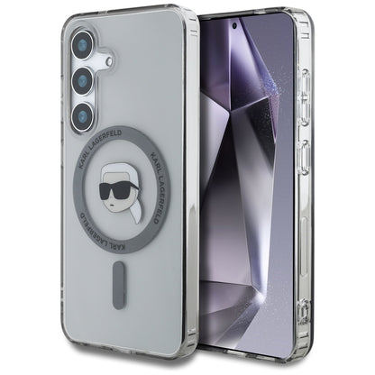 Custodia MagSafe per Samsung Galaxy S25 S931, Karl Lagerfeld, IML Karl's Head, Nera