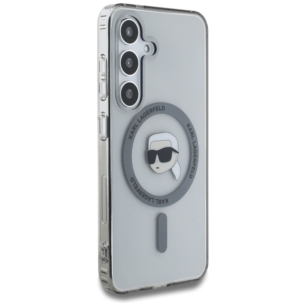 Custodia MagSafe per Samsung Galaxy S25 S931, Karl Lagerfeld, IML Karl's Head, Nera