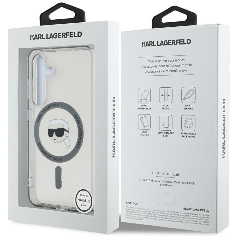 Custodia MagSafe per Samsung Galaxy S25 S931, Karl Lagerfeld, IML Karl's Head, Nera