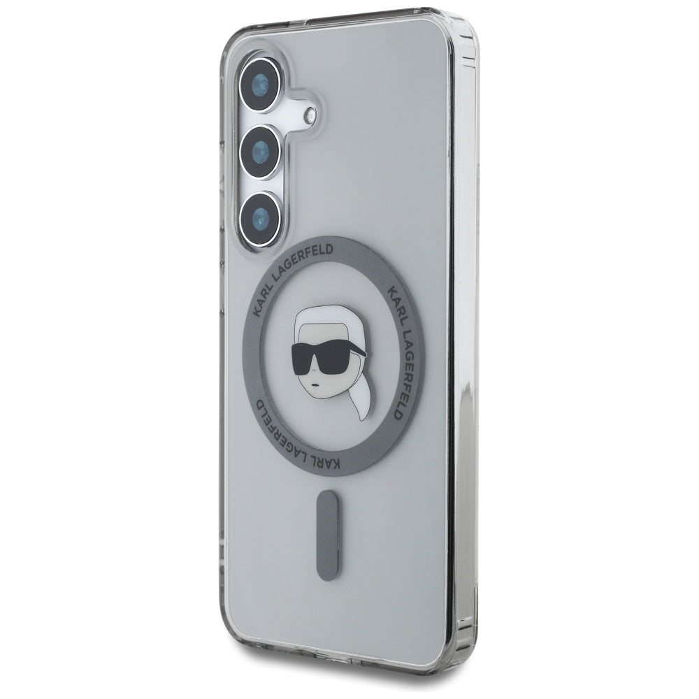 Custodia MagSafe per Samsung Galaxy S25 S931, Karl Lagerfeld, IML Karl's Head, Nera