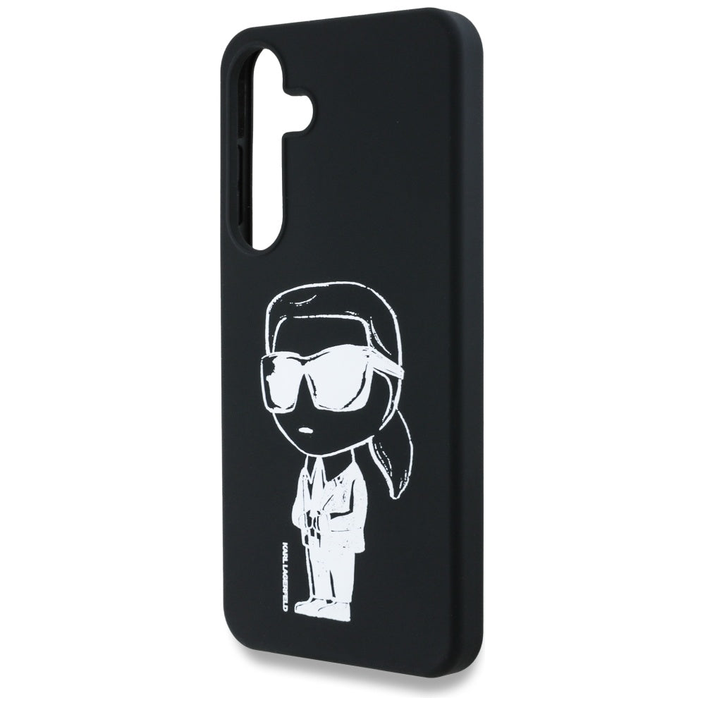 Custodia MagSafe per Samsung Galaxy S25 S931, Karl Lagerfeld, Silicone Graffiti, Nera