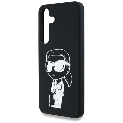 Custodia MagSafe per Samsung Galaxy S25 S931, Karl Lagerfeld, Silicone Graffiti, Nera