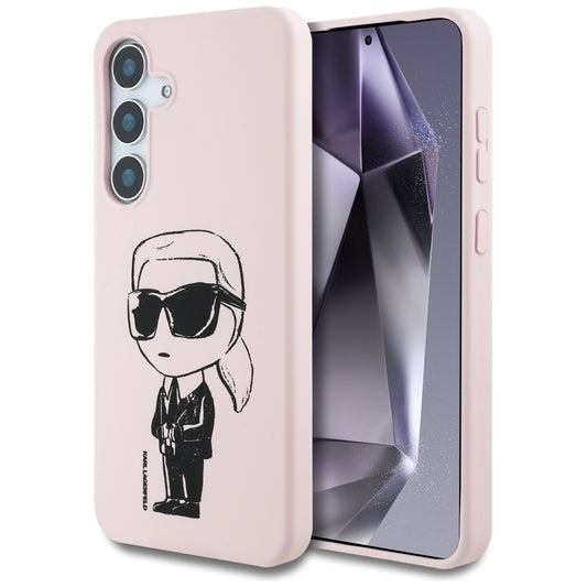 MagSafe Case for Samsung Galaxy S25 S931, Karl Lagerfeld, Silicone Graffiti, Pink