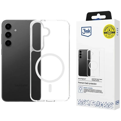 Custodia MagSafe per Samsung Galaxy S25 S931 / S24 S921, 3MK, Armor MagCase, Trasparente
