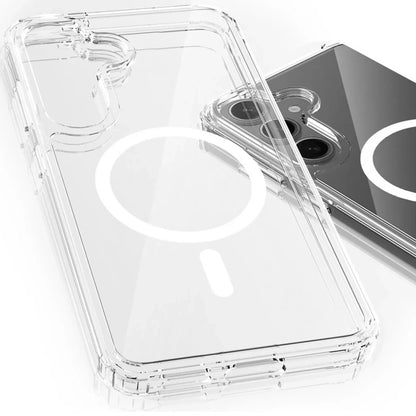 Custodia MagSafe per Samsung Galaxy S25 S931 / S24 S921, 3MK, Armor MagCase, Trasparente