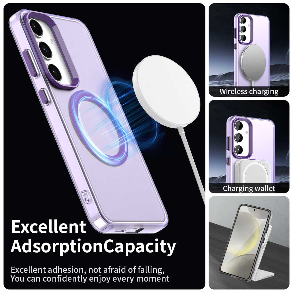Custodia MagSafe per Samsung Galaxy S25 S931 / S24 S921, Techsuit, CandyCase, Viola