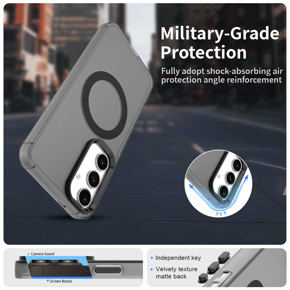 Custodia MagSafe per Samsung Galaxy S25 S931 / S24 S921, Techsuit, CandyCase, Nera
