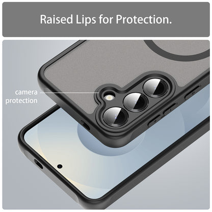 MagSafe Case for Samsung Galaxy S25 S931 / S24 S921, Techsuit, HaloFrost II (Big Lens Hole), Black