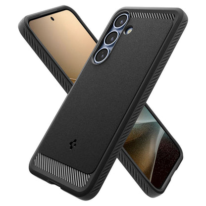Custodia MagSafe per Samsung Galaxy S25 S931, Spigen, Rugged Armor, Nera Opaca ACS08998