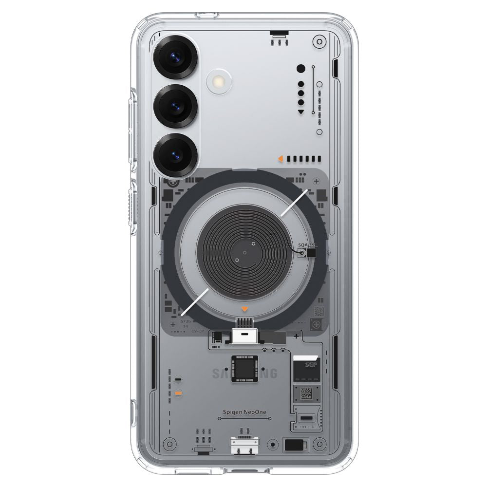 Custodia MagSafe per Samsung Galaxy S25 S931, Spigen, Ultra Hybrid Neo One, Trasparente ACS09470