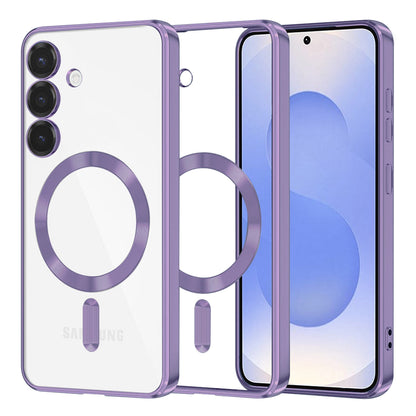 Custodia MagSafe per Samsung Galaxy S25 S931, Techsuit, Luxury Crystal, Viola Chiaro
