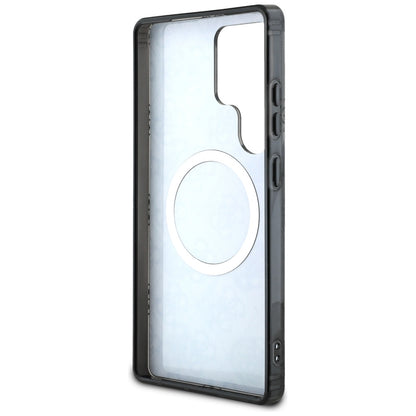 Custodia MagSafe per Samsung Galaxy S25 Ultra S938, Guess, IML Peony On 4G Background, Nera