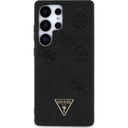 Custodia MagSafe per Samsung Galaxy S25 Ultra S938, Guess, Peony Grained Hot Stamp Triangle, Marrone