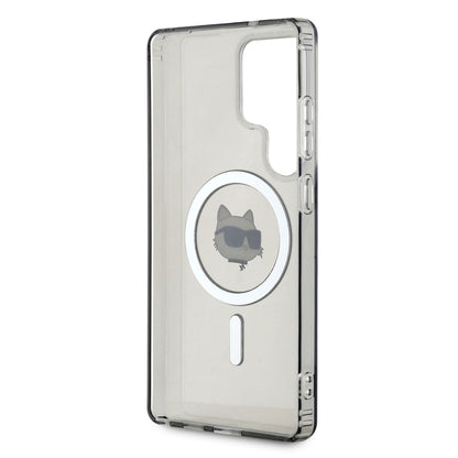 Custodia MagSafe per Samsung Galaxy S25 Ultra S938, Karl Lagerfeld, IML Choupette's Head, Nera