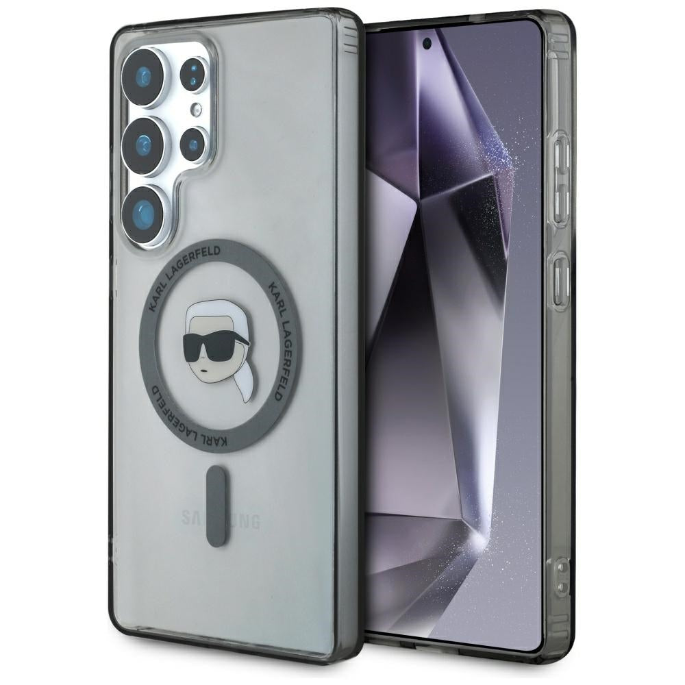 Custodia MagSafe per Samsung Galaxy S25 Ultra S938, Karl Lagerfeld, IML Karl's Head, Nera