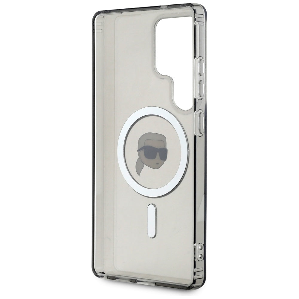 Custodia MagSafe per Samsung Galaxy S25 Ultra S938, Karl Lagerfeld, IML Karl's Head, Nera