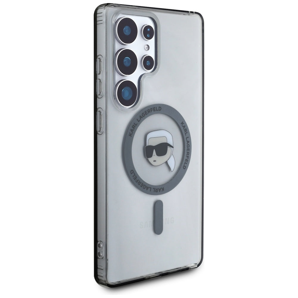 Custodia MagSafe per Samsung Galaxy S25 Ultra S938, Karl Lagerfeld, IML Karl's Head, Nera