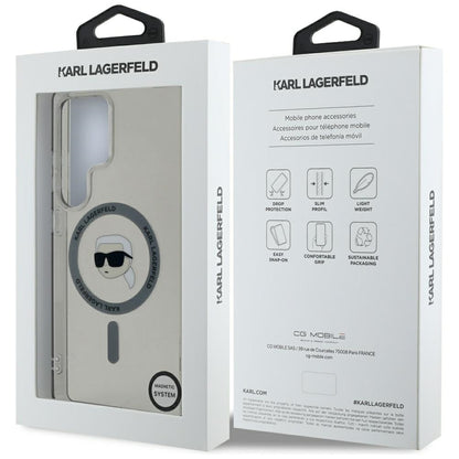 Custodia MagSafe per Samsung Galaxy S25 Ultra S938, Karl Lagerfeld, IML Karl's Head, Nera