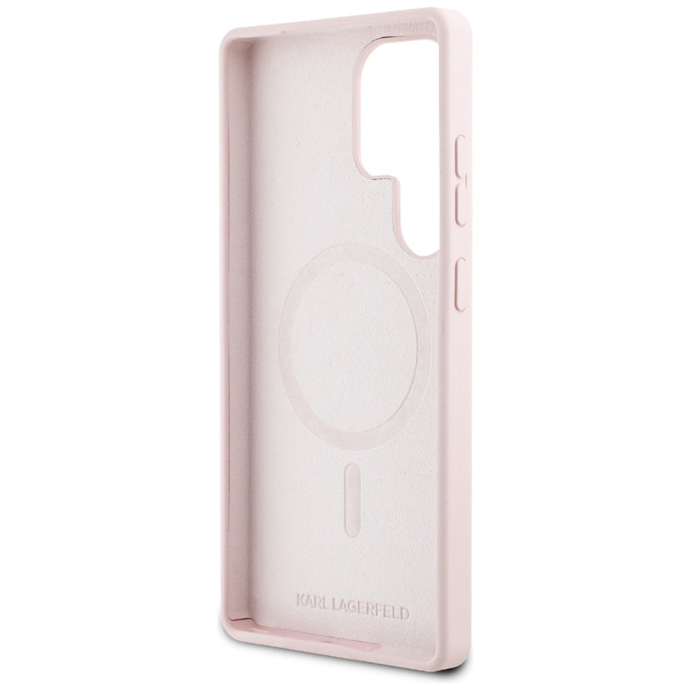 MagSafe Case for Samsung Galaxy S25 Ultra S938, Karl Lagerfeld, Silicone Graffiti, Pink