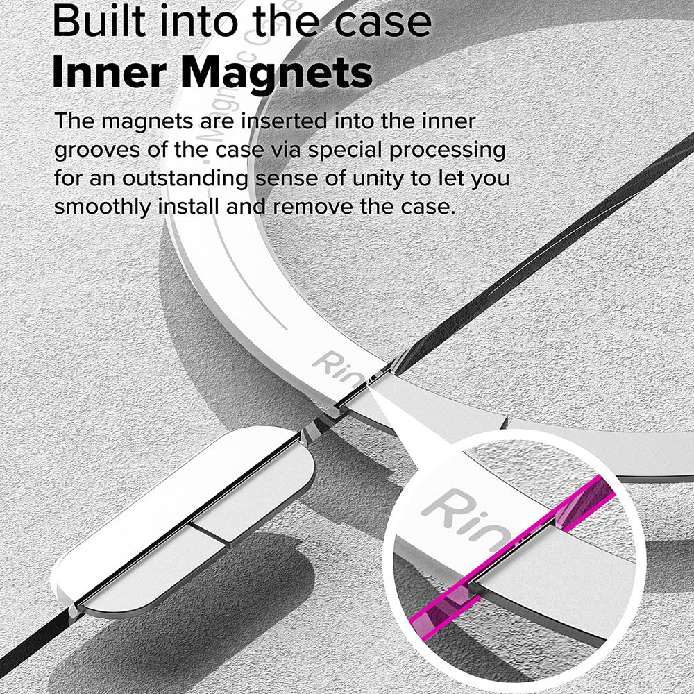 Custodia MagSafe per Samsung Galaxy S25 Ultra S938, Ringke, Fusion, Trasparente Opaca