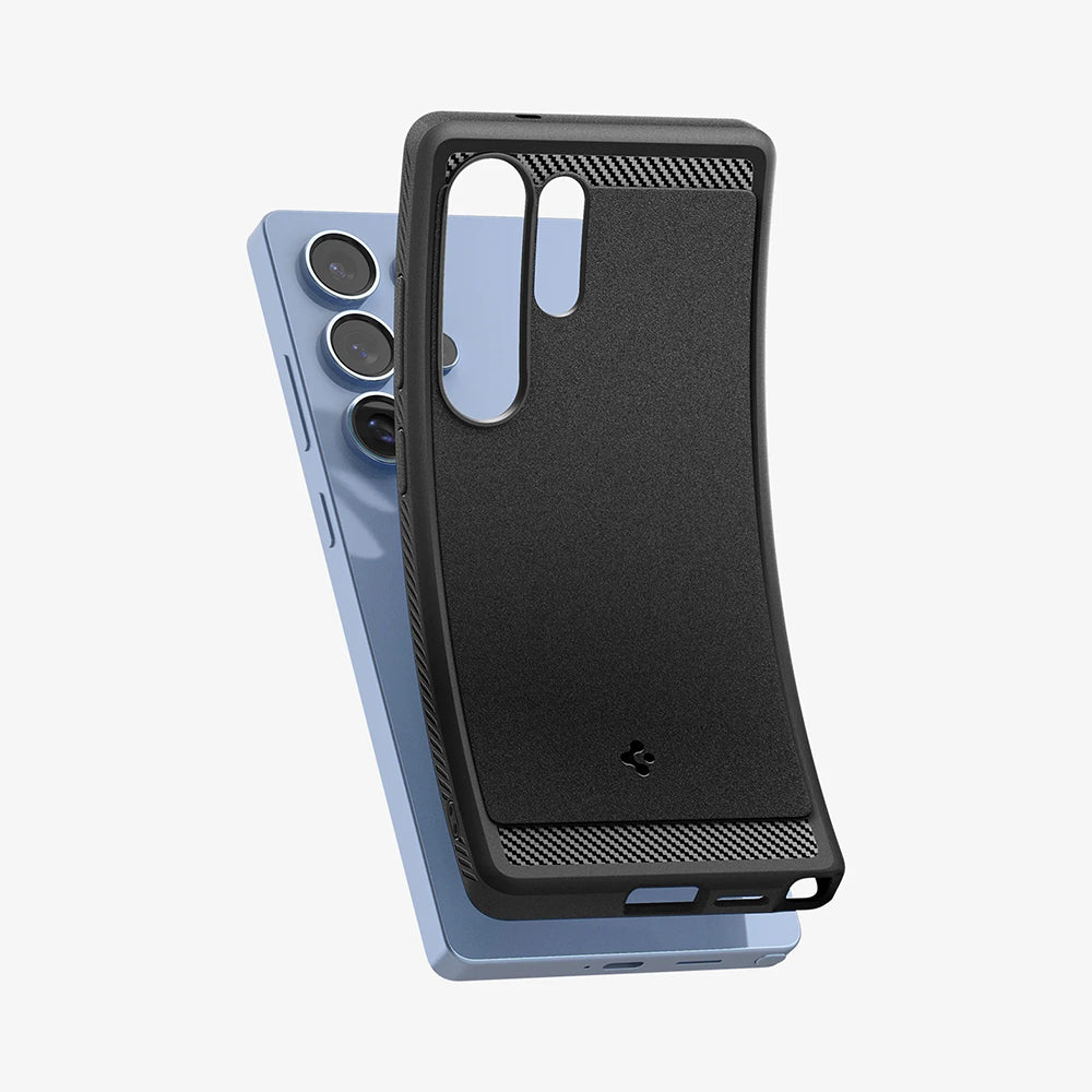 Custodia MagSafe per Samsung Galaxy S25 Ultra S938, Spigen, Rugged Armor, Nero Opaco ACS08951