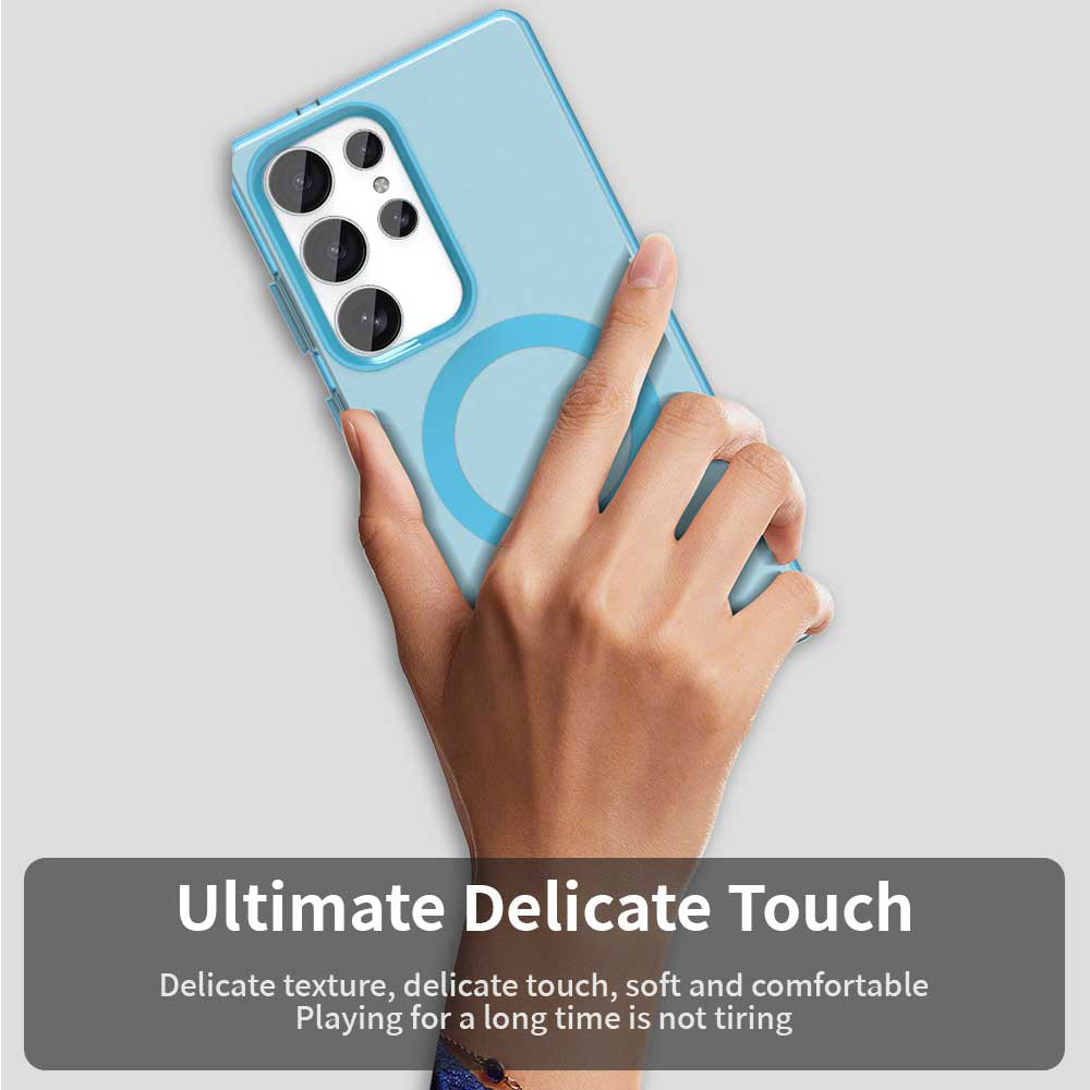 Custodia MagSafe per Samsung Galaxy S25 Ultra S938, Techsuit, CandyCase, Blu