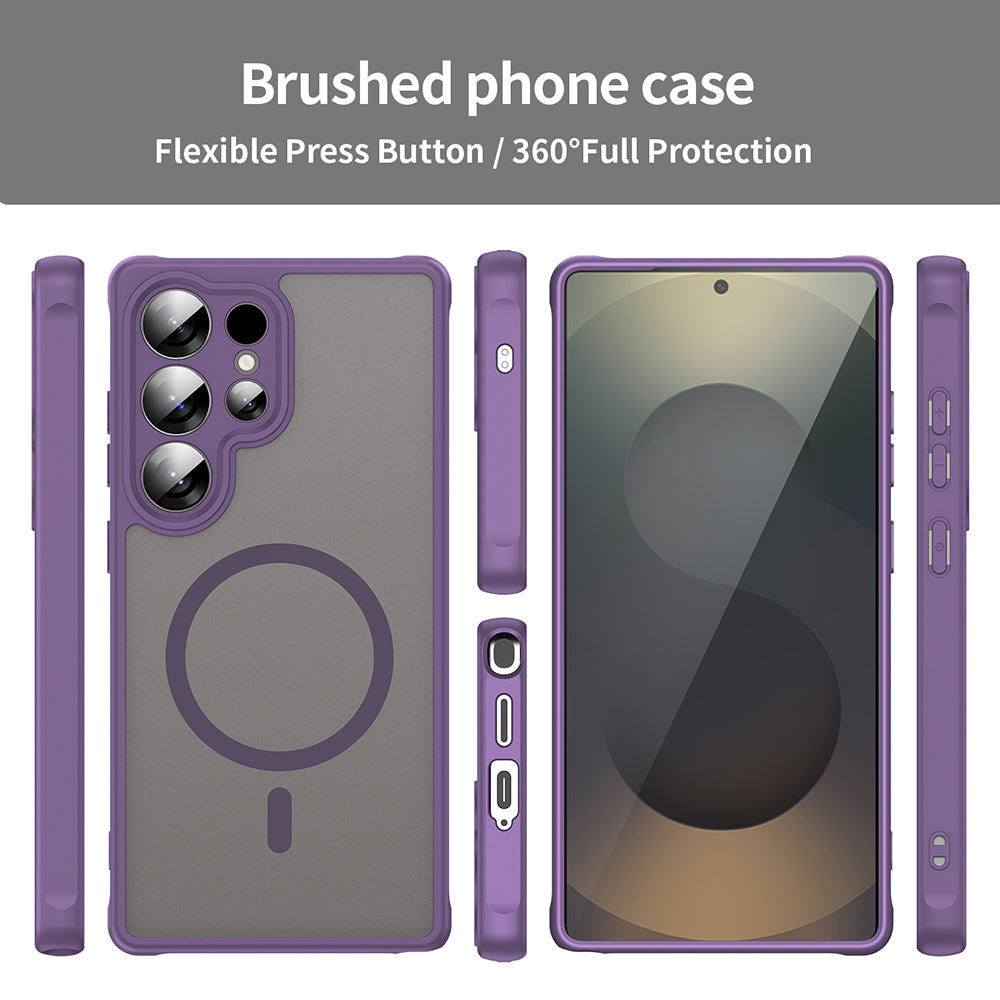 Custodia MagSafe per Samsung Galaxy S25 Ultra S938, Techsuit, HaloFrost II, Viola