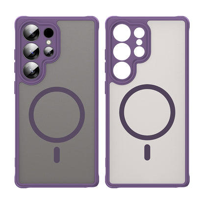 Custodia MagSafe per Samsung Galaxy S25 Ultra S938, Techsuit, HaloFrost II, Viola