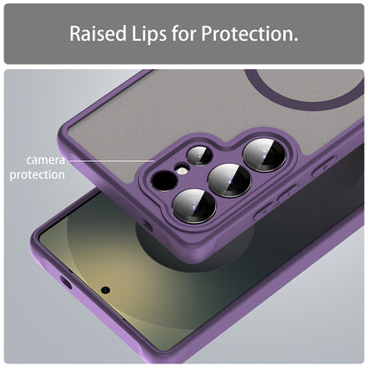 Custodia MagSafe per Samsung Galaxy S25 Ultra S938, Techsuit, HaloFrost II, Viola